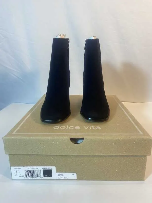 SUSANN BOOTIES ONYX SUEDE - re:vita